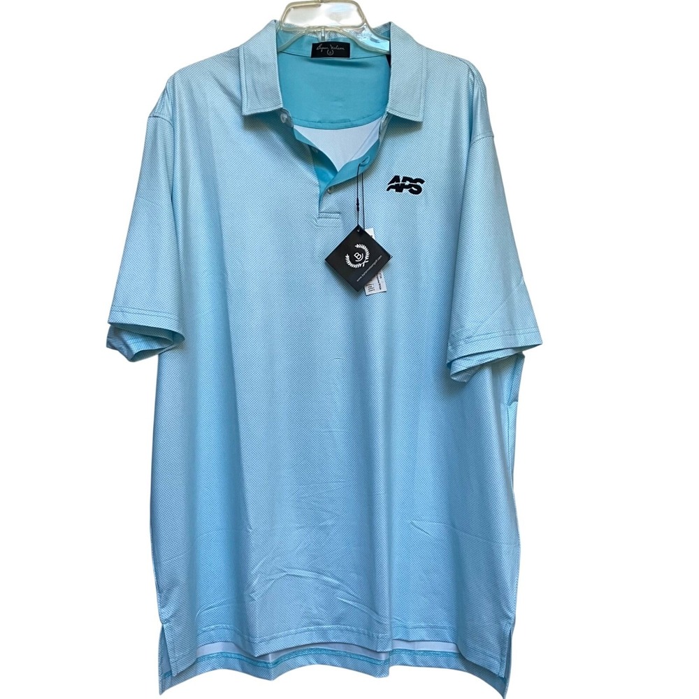 Byron Nelson DriWay XL Golf Polo Shirt Turquoise White APS Logo New with Tags